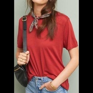 NWT ANTHROPOLOGIE Mock Neck Tee